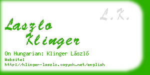 laszlo klinger business card