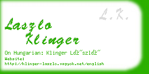 laszlo klinger business card